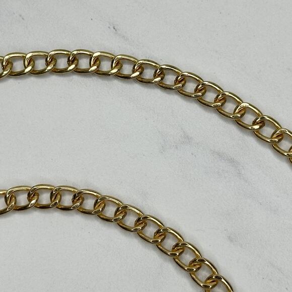 Gold Tone Chain Link Crossbody Purse Handbag Replacement Strap 50" โจ - Picture 3 of 14